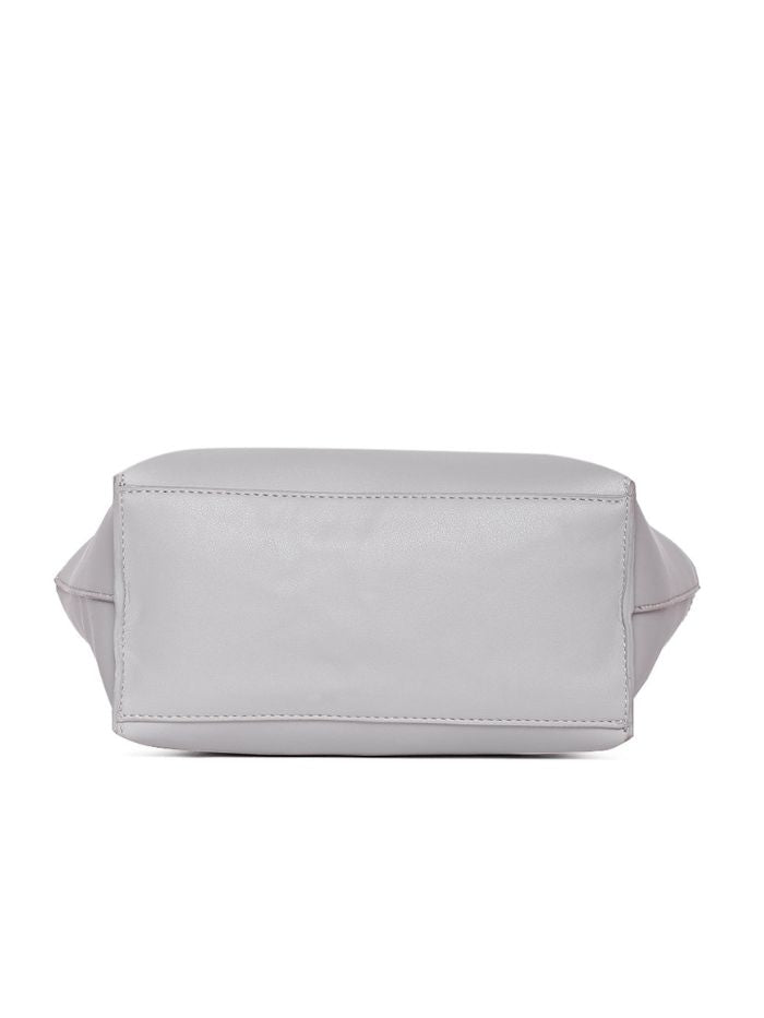 Elegant Grey Tote Handbag