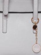 Elegant Grey Tote Handbag