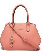 Peach Structured Satchel Bag