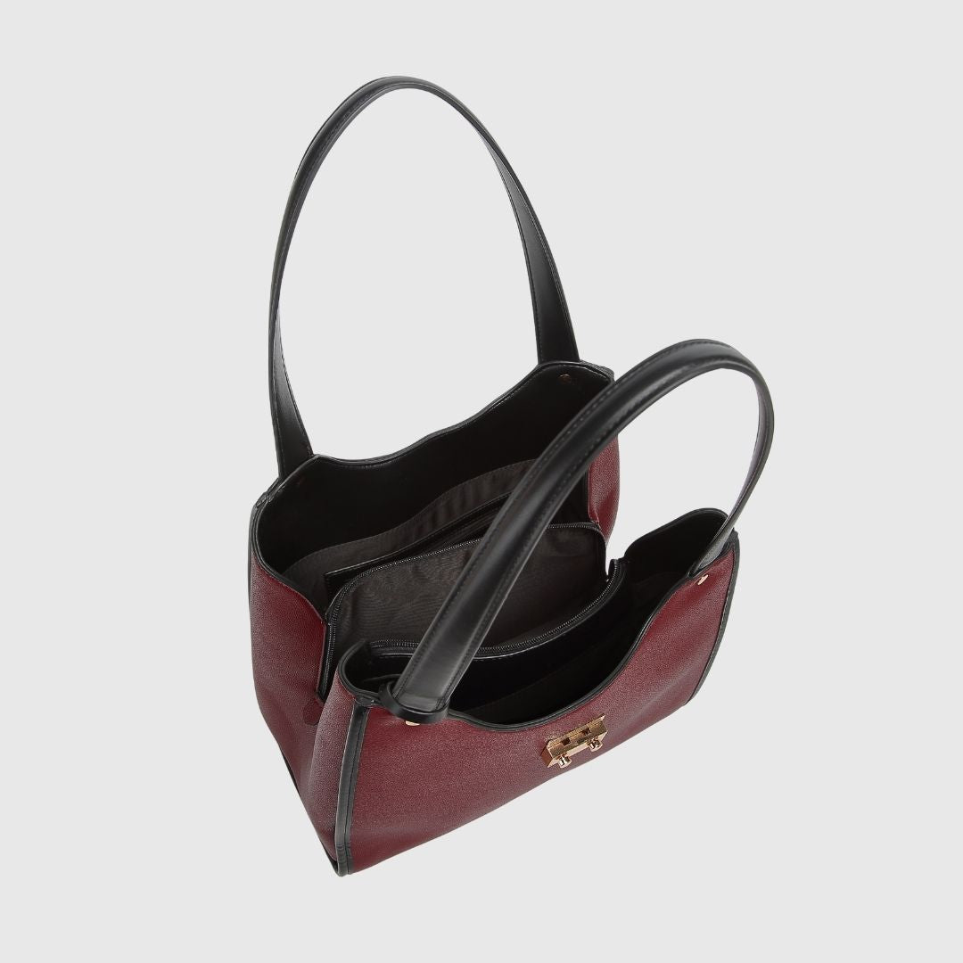DENICE MAROON EMPORIO TOTE BAG