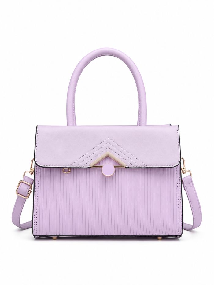 Premium Purple Women Handbag with Adjustable Sling Strap