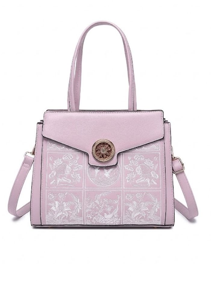 Premium Purple Women Handbag with Adjustable Sling Strap