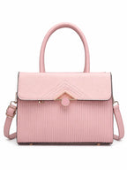 Premium Pink Women Handbag with Adjustable Sling Strap