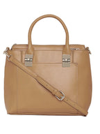 Elegant Beige Top Handle Handbag for Women