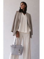 Elegant Grey Tote Handbag