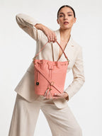 Stylish Drawstring Bucket Pink Sling Bag for Women
