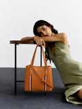 Premium Tan Women Handbag with Adjustable Shoulder Strap