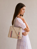 Premium Beige Women Handbag with Adjustable Shoulder Strap