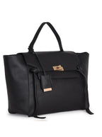 Luxury Structured Black Satchel Handbag for Women