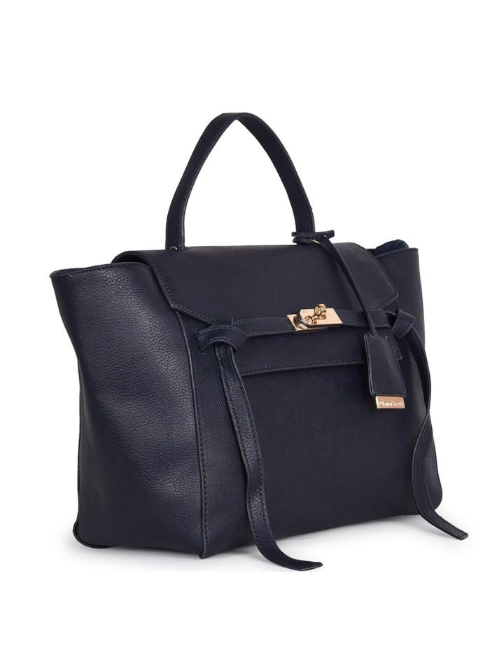 Luxury Structured Satchel Blue Bag For Women