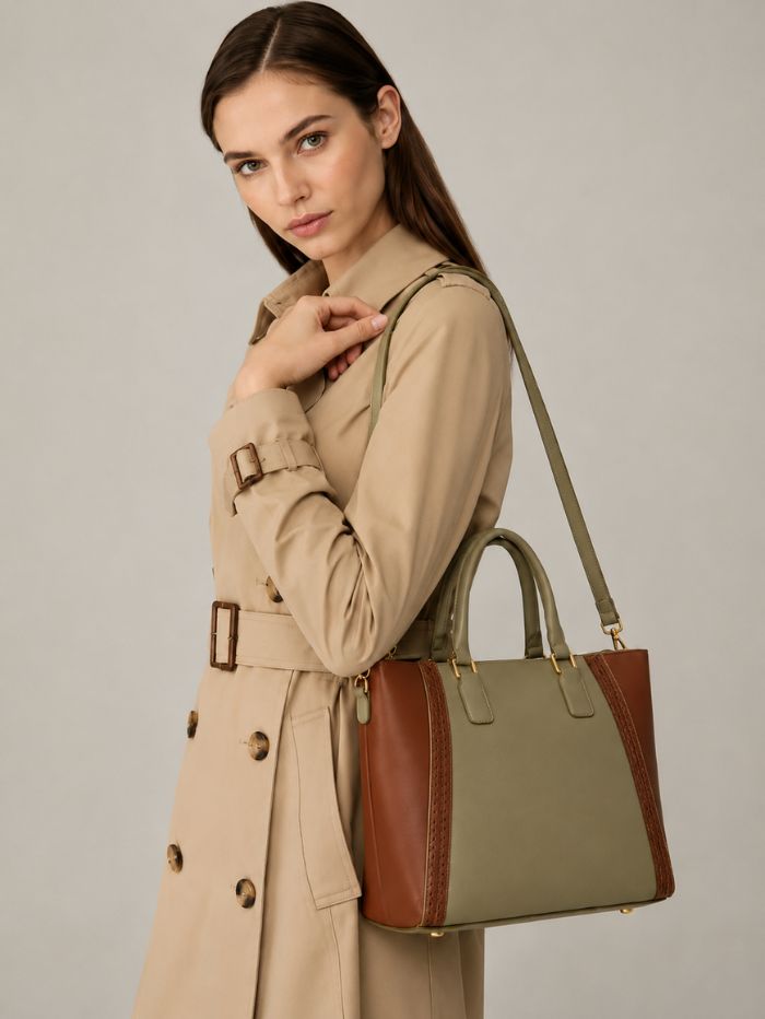 Premium Green Women Shoulder Bag with Adjustable Sling Strap