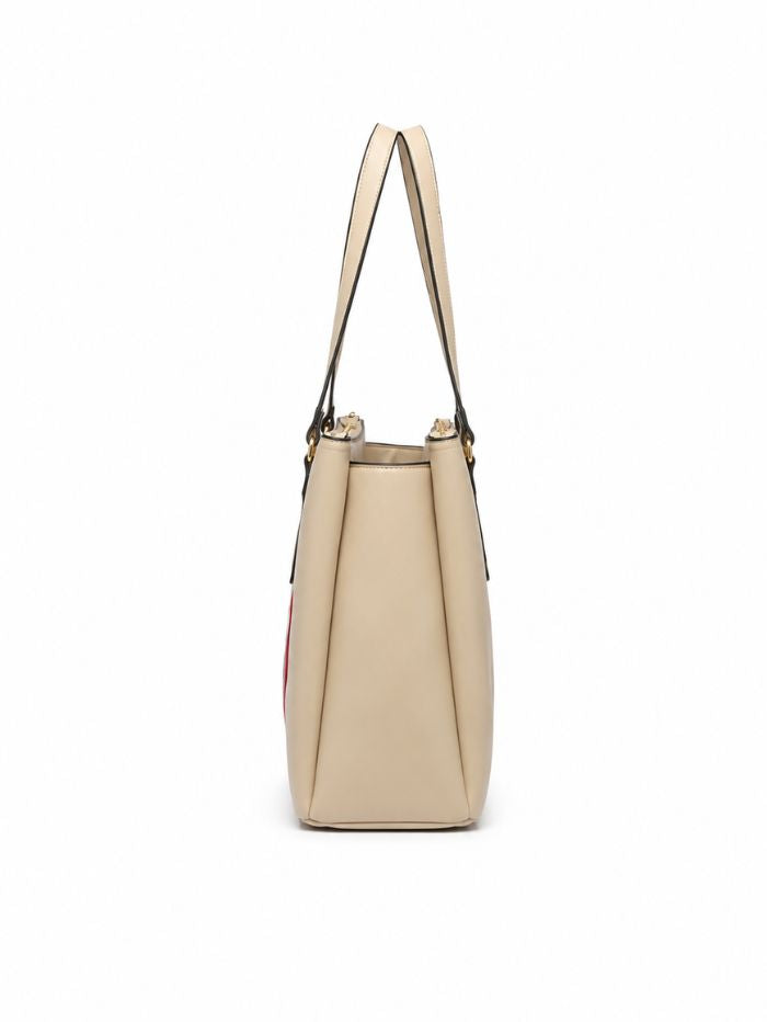 Premium Beige Women Handbag with Adjustable Shoulder Strap
