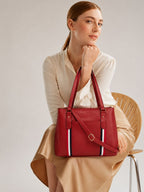 Premium Maroon Women Handbag with Adjustable Shoulder Strap