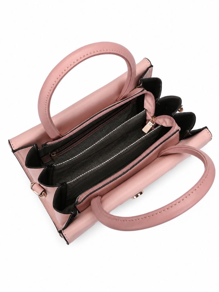 Premium Pink Women Handbag with Adjustable Sling Strap
