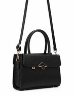 Premium Black Women Handbag with Adjustable Sling Strap