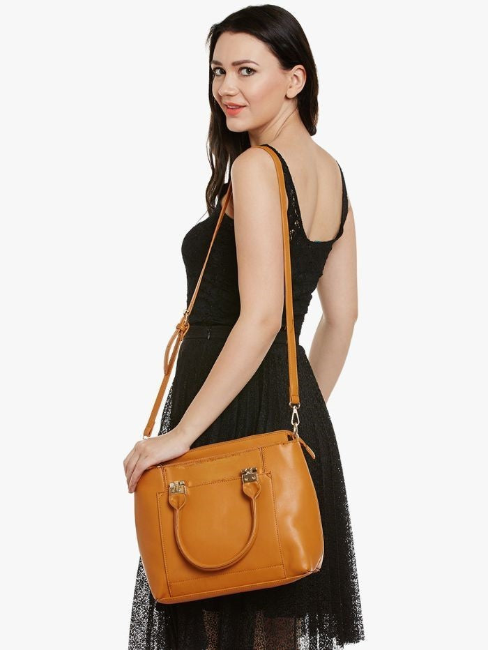 Elegant Beige Top Handle Handbag for Women