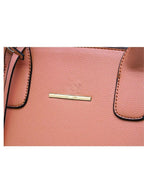 Peach Structured Satchel Bag