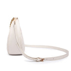 QUILTED LUXE OFF WHITE CHAIN SHOULDER BAG