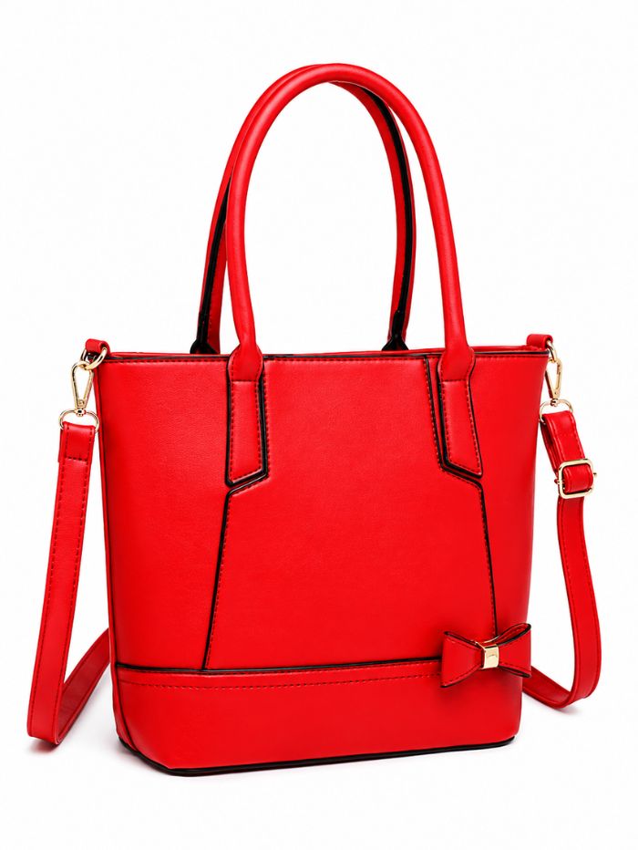 Elegant Red Women Handbag Stylish Shoulder Tote Bag for Daily Use