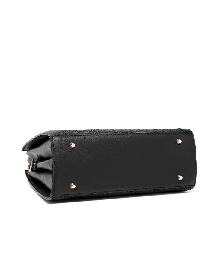 Premium Black Women Handbag with Adjustable Sling Strap