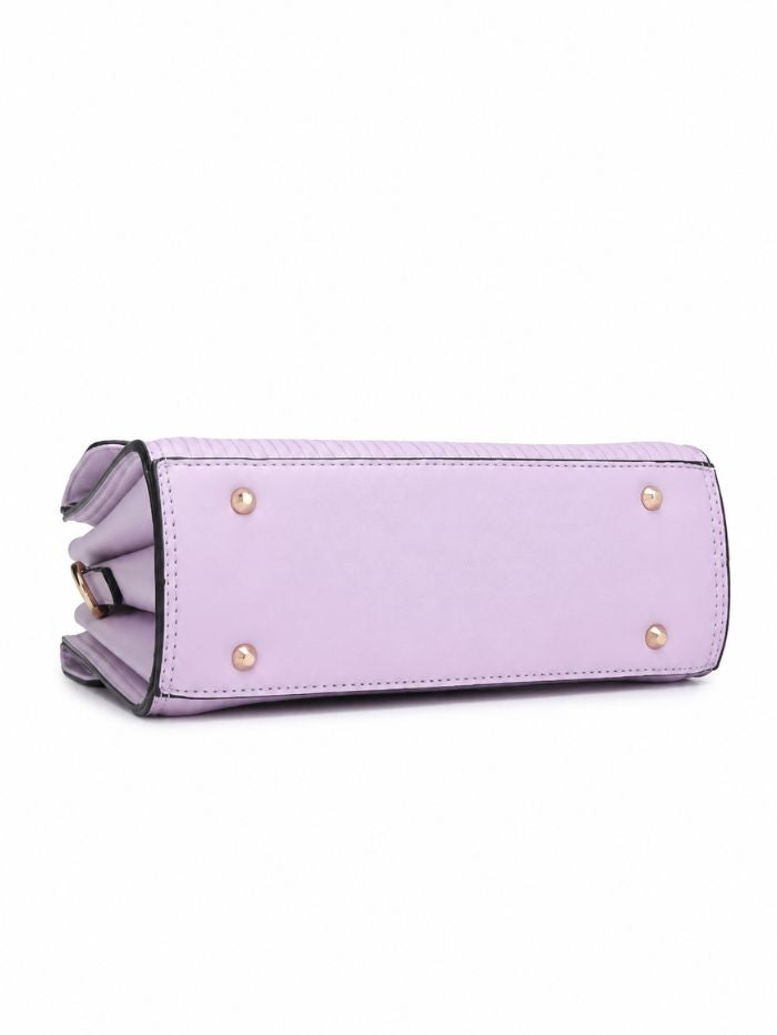 Premium Purple Women Handbag with Adjustable Sling Strap