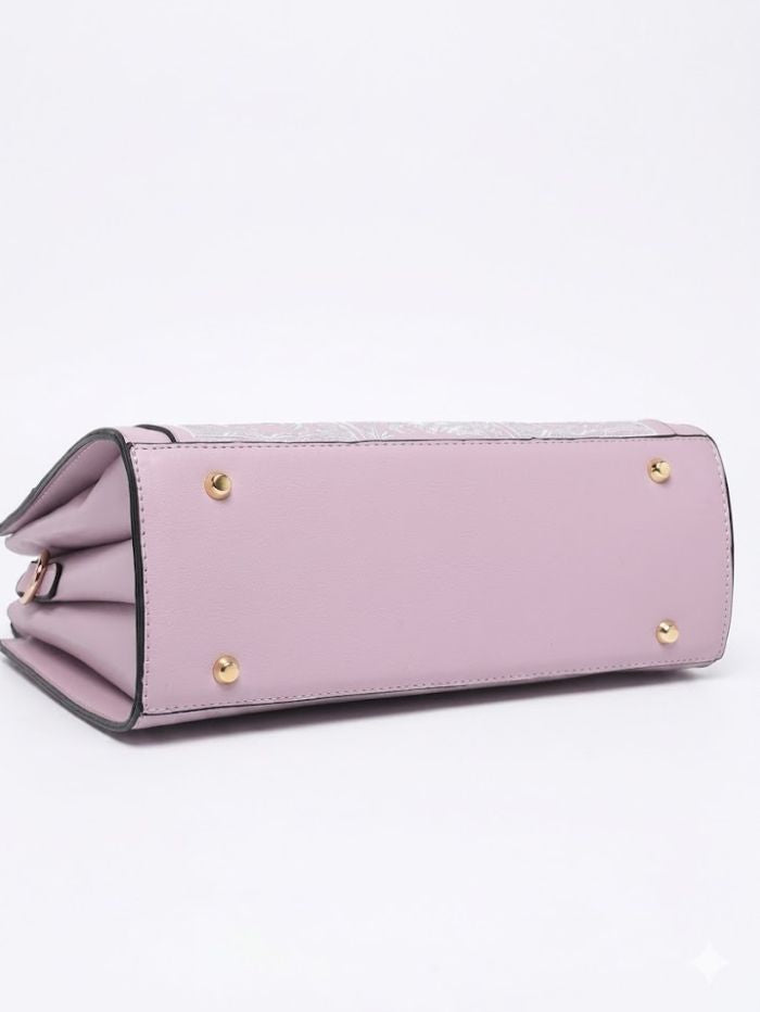 Premium Purple Women Handbag with Adjustable Sling Strap