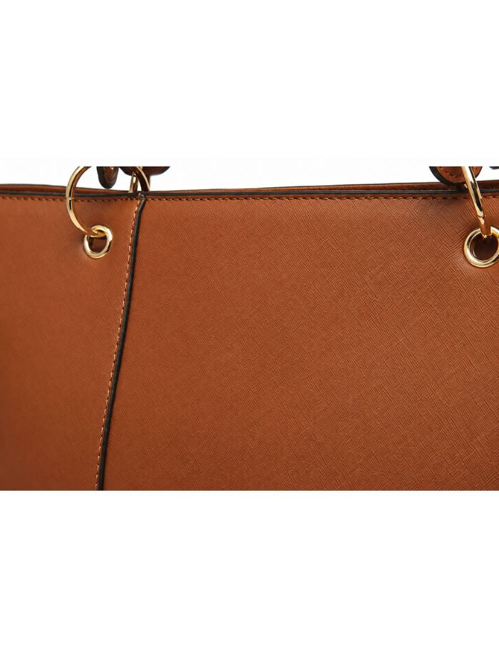 Premium Brown Women Tote Bag with Stylish Charm