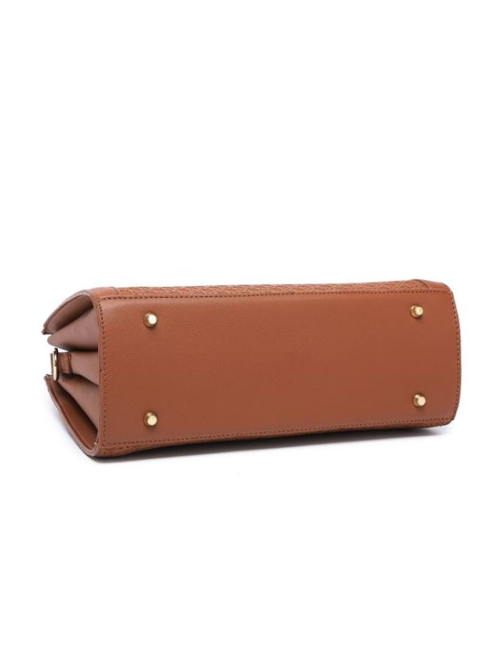 Premium Brown Women Handbag with Adjustable Sling Strap
