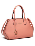 Peach Structured Satchel Bag
