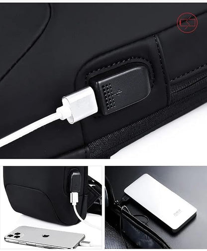 Anti-theft sling bag with a USB charging port
