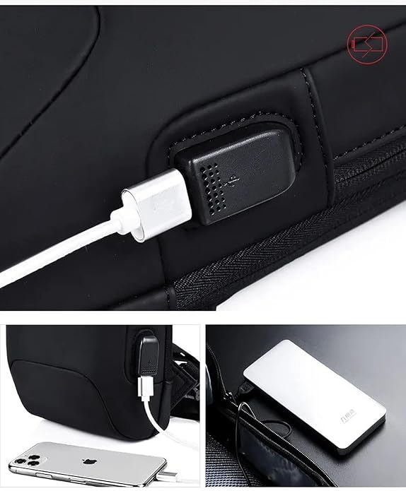 Anti Theft Sling Bag With A Charging Cable
