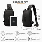 Anti Theft Sling Bag With A Charging Cable