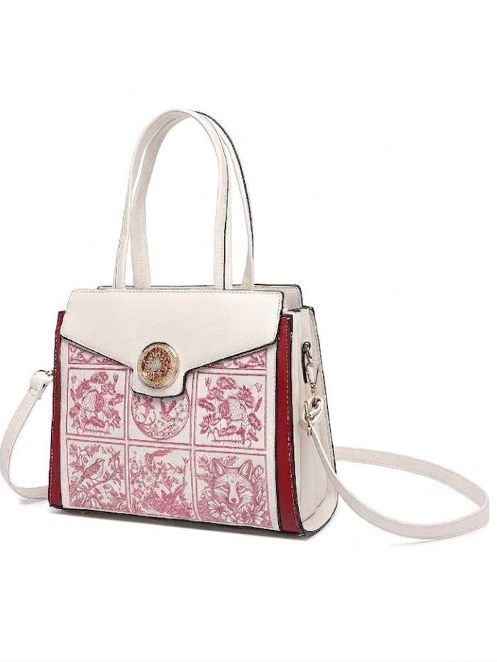 Premium Red Women Handbag with Adjustable Sling Strap