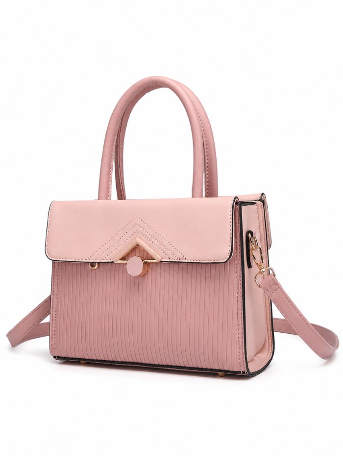 Premium Pink Women Handbag with Adjustable Sling Strap