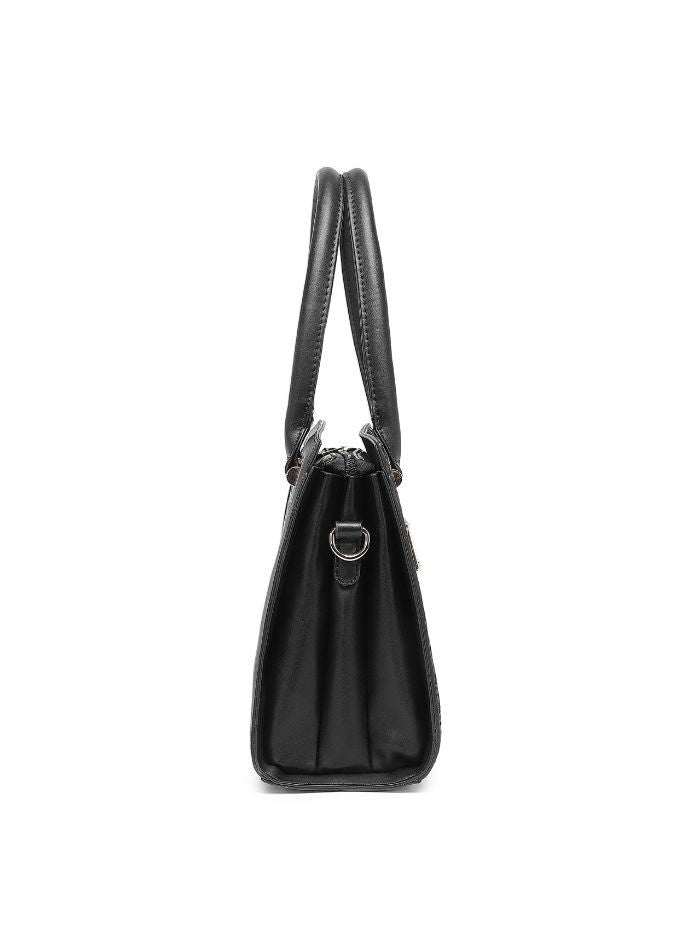 Premium Black Women Handbag with Adjustable Sling Strap