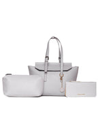 Elegant Grey Tote Handbag