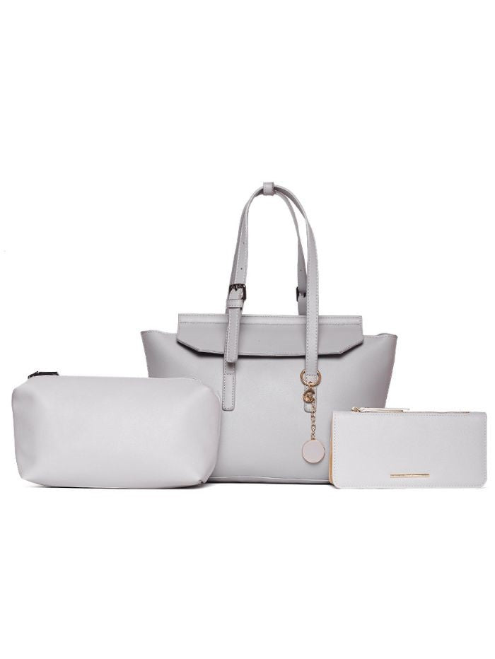 Elegant Grey Tote Handbag