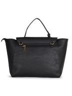 Luxury Structured Black Satchel Handbag for Women