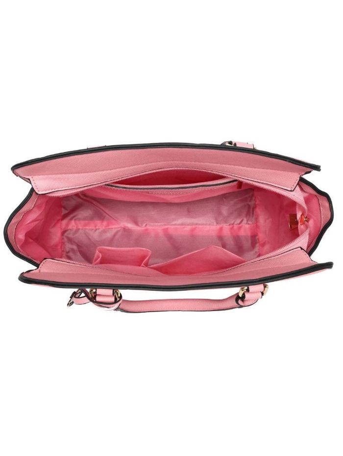 Elegant Structured Top Handle Pink Sling Bag for Women