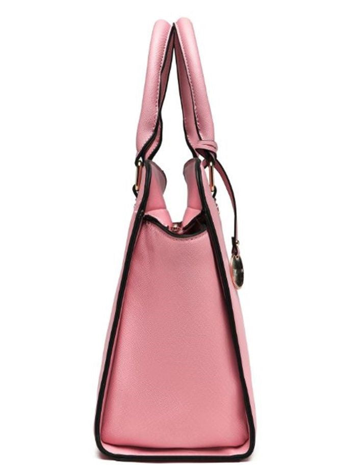Elegant Structured Top Handle Pink Sling Bag for Women