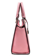 Elegant Structured Top Handle Pink Sling Bag for Women