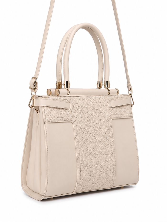 Premium Beige Women Handbag with Adjustable Sling Strap
