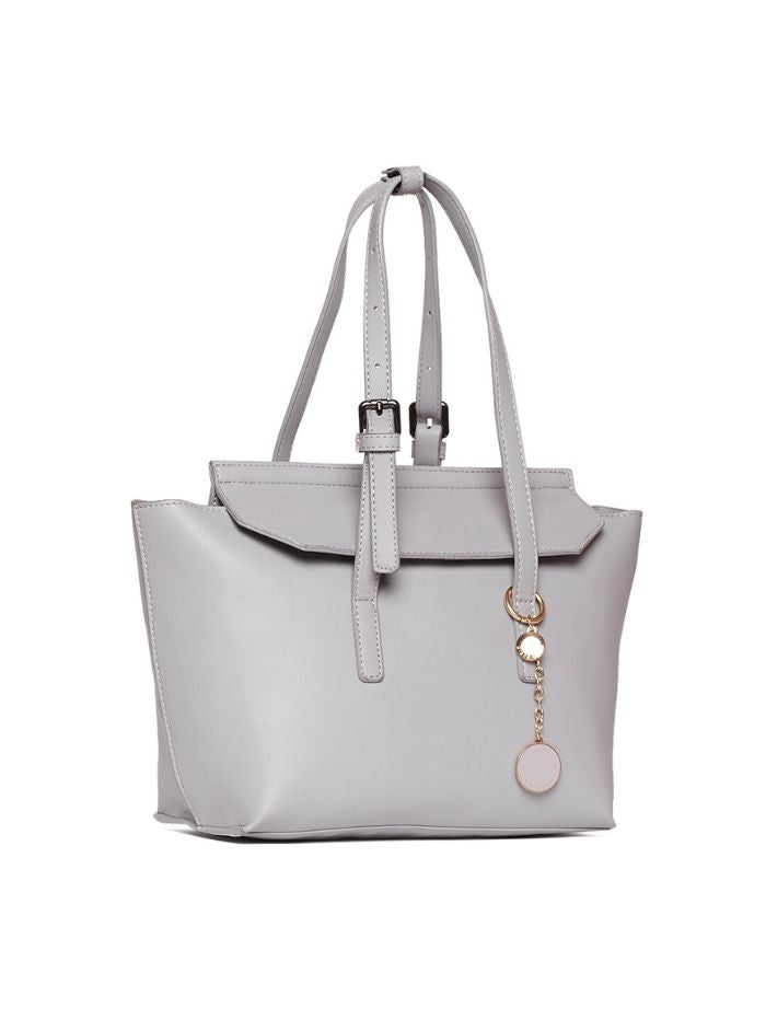 Elegant Grey Tote Handbag