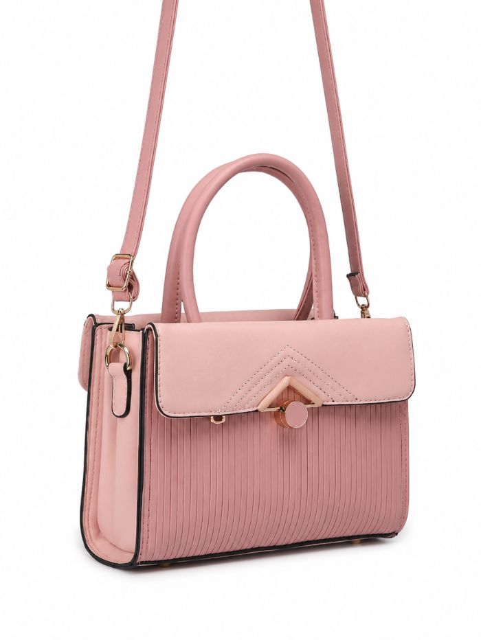 Premium Pink Women Handbag with Adjustable Sling Strap