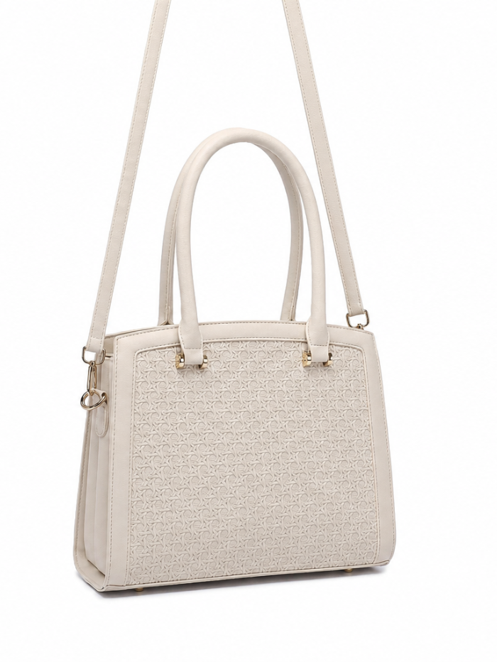 Premium Off White Women Handbag with Adjustable Sling Strap