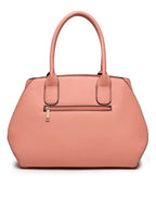 Peach Structured Satchel Bag