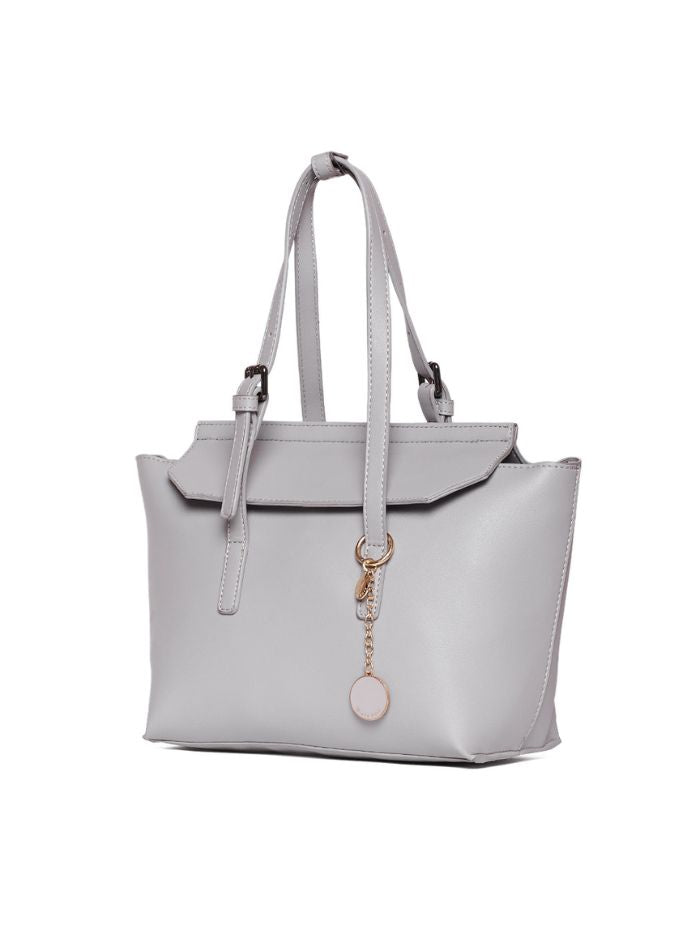 Elegant Grey Tote Handbag