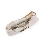 QUILTED LUXE OFF WHITE CHAIN SHOULDER BAG