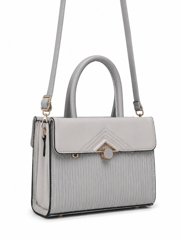 Premium Grey Women Handbag with Adjustable Sling Strap