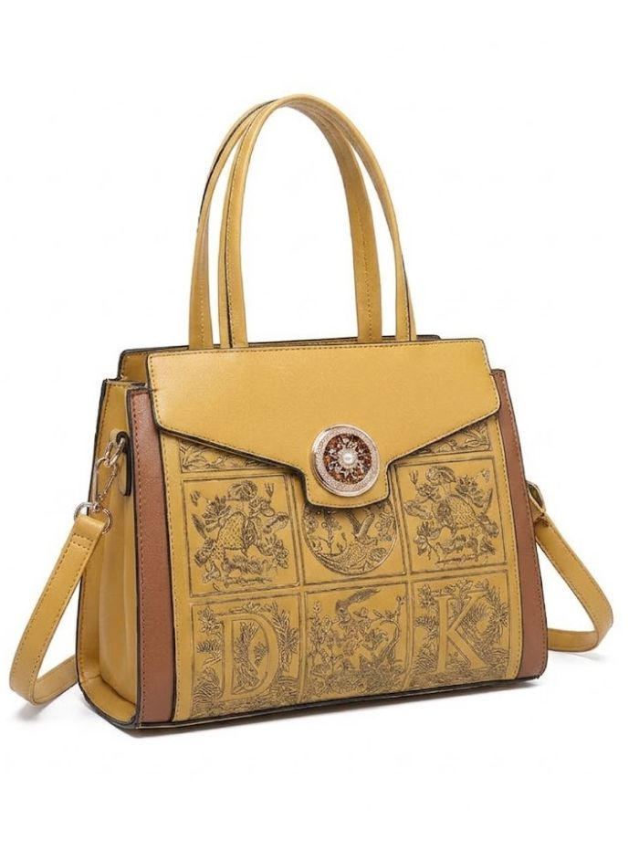 Premium Mustard Women Handbag with Adjustable Sling Strap